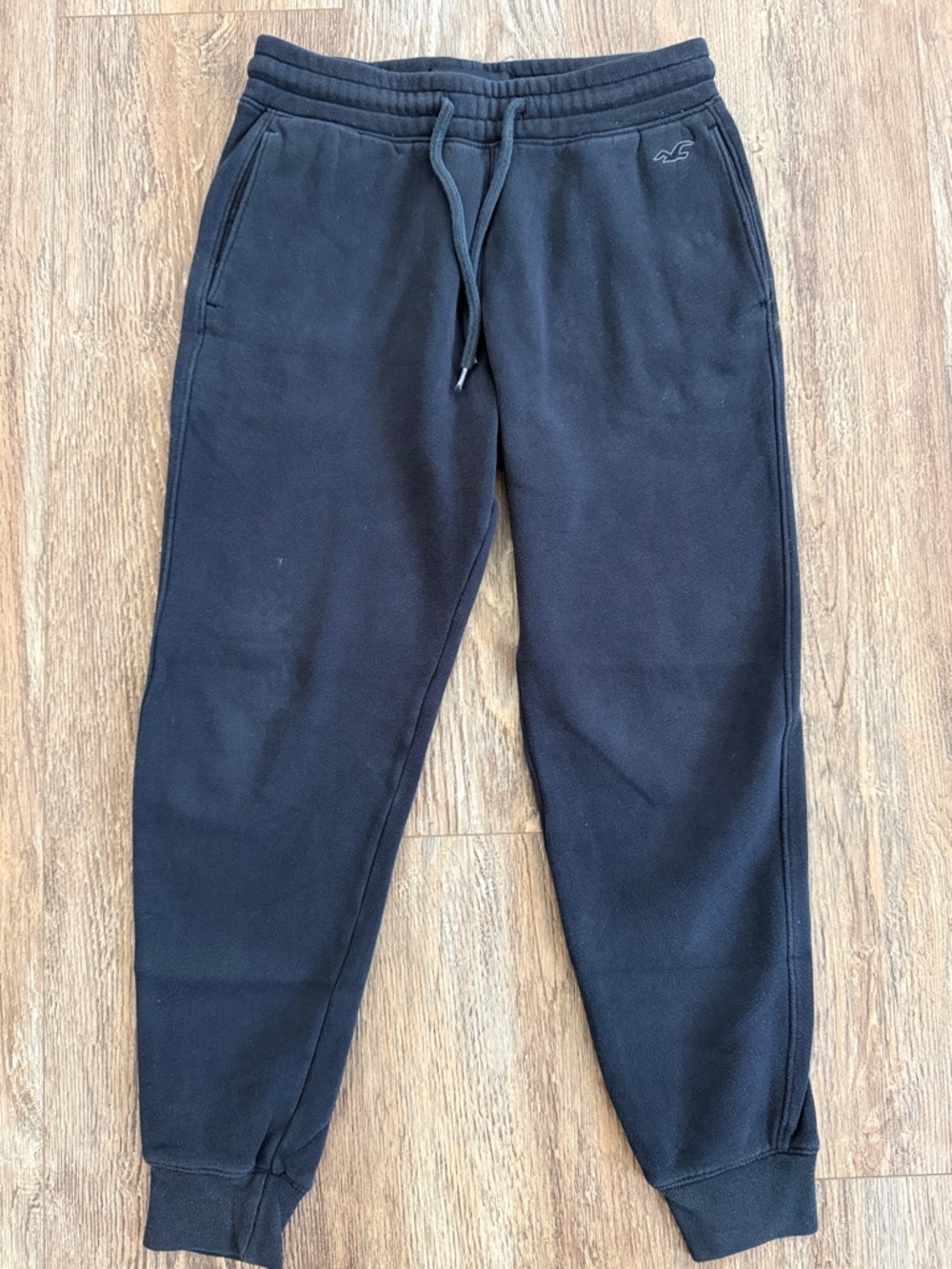 Hollister Men's Black Drawstring Fleece Joggers